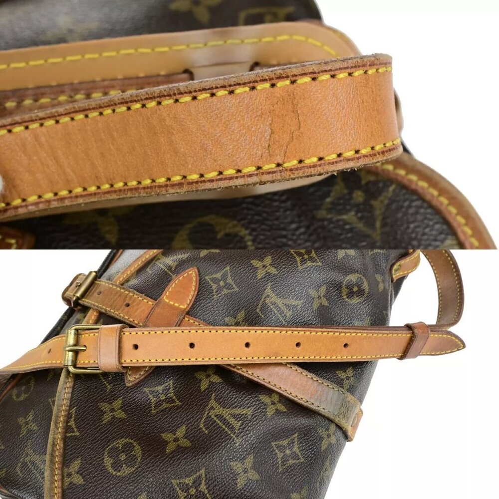 LOUIS VUITTON Logo Saumur 30 Shoulder Bag Monogram Leather Brown - Picture 11 of 16